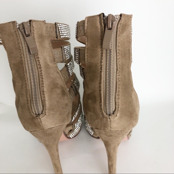 Glaze Womens Rhinestone Stap High Heels Size 7 - Picture 6 of 13